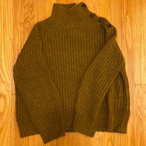 J. Crew Button Detail Chestnut Sweater, Sz M